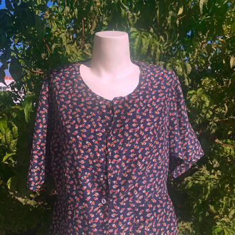 Vintage İpekli Bluz - L
