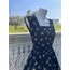 Vintage Floral Midi Elbise - S/M