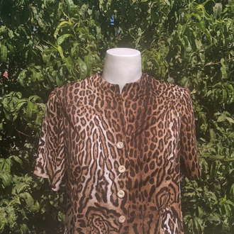 Vintage Leopar Gömlek