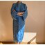 Ejderha İşlemeli İpek Saten Maxi Kimono