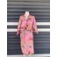 Beli Kuşaklı Pembe Saten Kimono