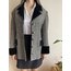 Vintage Yün Kaz Ayağı Vatkalı Blazer Ceket
