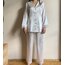 Beyaz İpek Saten Pijama Takımı