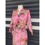 Beli Kuşaklı Pembe Saten Kimono