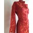 Siyah Şeritli Uzun Cheongsam