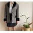 Vintage Yün Kaz Ayağı Vatkalı Blazer Ceket