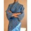 Ejderha İşlemeli İpek Saten Maxi Kimono