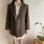 Vintage Yün Dokuma Blazer