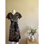 Vintage Saten Midi Elbise