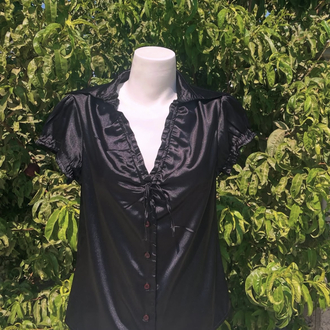 Vintage Saten Bluz / M