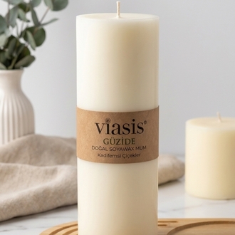 GÜZİDE – Seçkin ve Sıcak | Aromaterapik Baton Mum 7 cm çap 670 gr