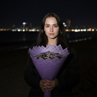 Kişiye özel fotoğraflı anı buketi
