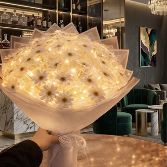 Led ışıklı papatya özel tasarım