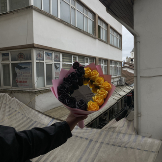 Senden önce senden sonra aynalı buket