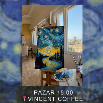 14 HAZİRAN PAZAR 15.00 TUVAL ÜZERİNE RESİM /VINCENT COFFEE