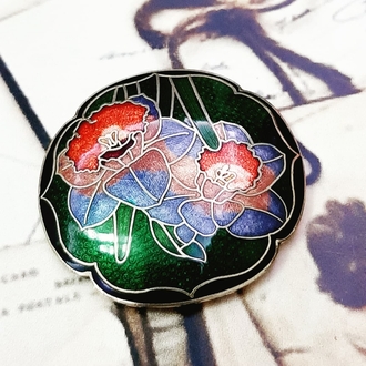 Cloisonne Mineli Broş