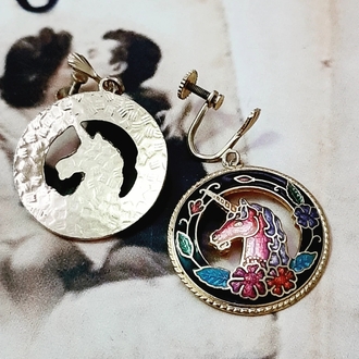 Cloisonne Unicorn Küpe