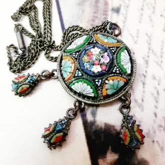 İtalyan Micromosaic Kolye
