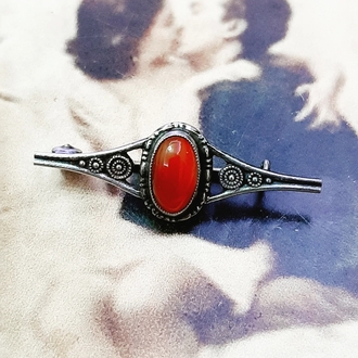 Victorian Gümüş Broş