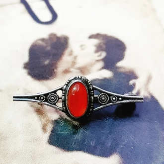 Victorian Gümüş Broş