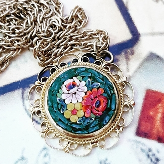 İtalyan Micromosaic Kolye