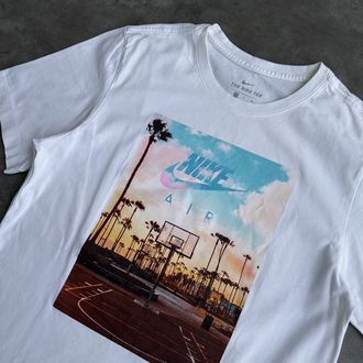 Vintage Nike Beyaz Baskılı T-Shirt (S)