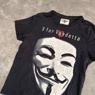 V For Vendatta Vintage Oldschool Tişört (Xs)