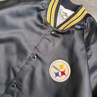 90s Chalk Line Steelers Kolej Ceket (XL)