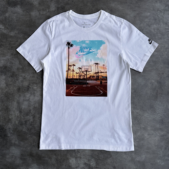 Vintage Nike Beyaz Baskılı T-Shirt (S)