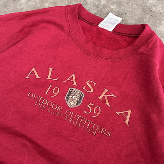 Vintage Alaska Fruit Of Loom Hoodie (XL)