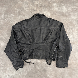 Amerikan Vintage Biker Orijinal Deri Ceket (XL)
