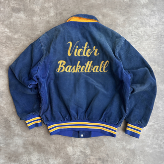 80s/90s Vintage Kadife Kolej Ceketi (M)