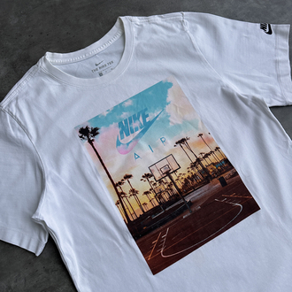 Vintage Nike Beyaz Baskılı T-Shirt (S)