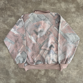 Vintage Oldschool Desenli Oversize Sweat (L)