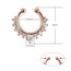 VipBT Burun Septum Hızma Kıkırdak Küpe Sahte Fake Piercing Rose + Gümüş Gri