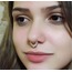 VipBT Burun Septum Hızma Kıkırdak Küpe Sahte Fake Piercing Rose + Gümüş Gri