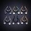 VipBT Zirkon Taşlı Boynuzlu 316L Paslanmaz Çelik Septum Labret Sahte Lip Fake Piercing
