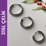 3’lü Çelik Halka Küpe Silver