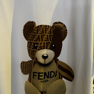 FENDİ-AYICIK SÜET BASKILI TİŞÖRT