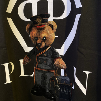 philipp plein-ayıcıklı süet baskı 