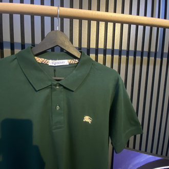 BURBERRY-POLO YAKA YEŞİL