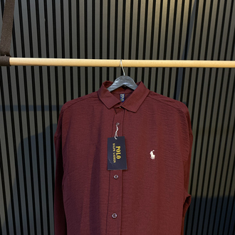 RALPH LAUREN-GÖMLEK bordo