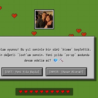 Kişiye özel çıkma teklifi web sitesi- Minecraft