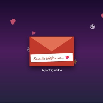 Kişiye özel çıkma teklifi web sitesi