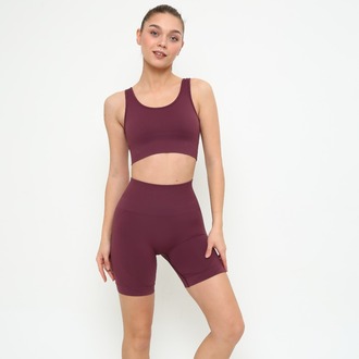 Push Up Şort Bordo