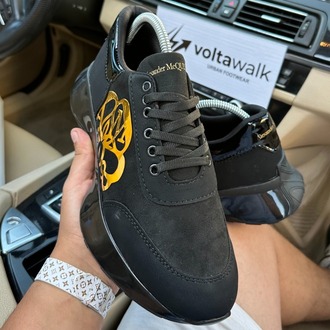 Alexander McQueen Süet Gold İşlemeli