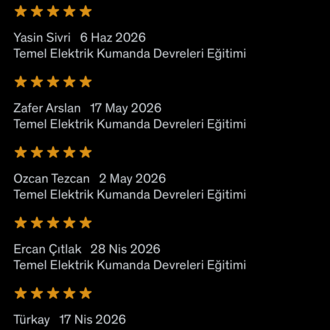 İleri Seviye Elektrik Kumanda Devreleri Eğitimi