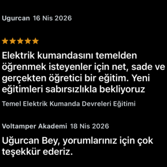 İleri Seviye Elektrik Kumanda Devreleri Eğitimi