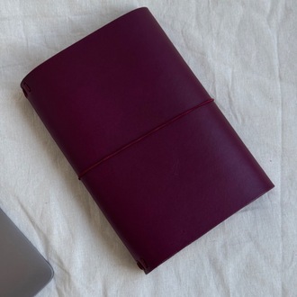 Custom A5 Veg-Tanned Trifold Leather Journal