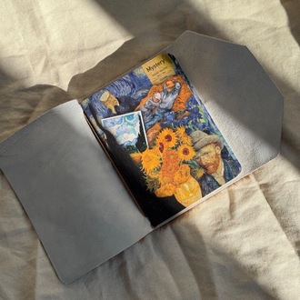 A6 Trifold Goat Leather Journal